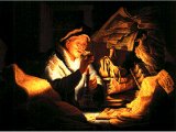 `The Rich Fool` by Rembrandt. Panel, 1627. Berlin, Gem ldegalerie der Staatlichen Museen.